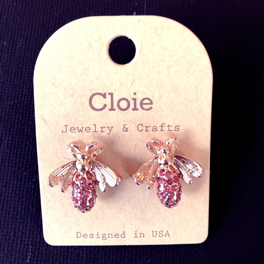 Precious Bee Earrings Cubic Zirconia